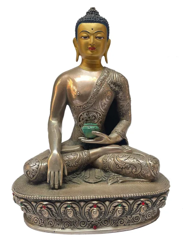 Statue du Bouddha Shakyamuni – Argent sterling