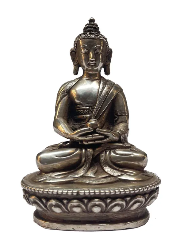 Statue d’Amitabha Bouddha – en argent sterling