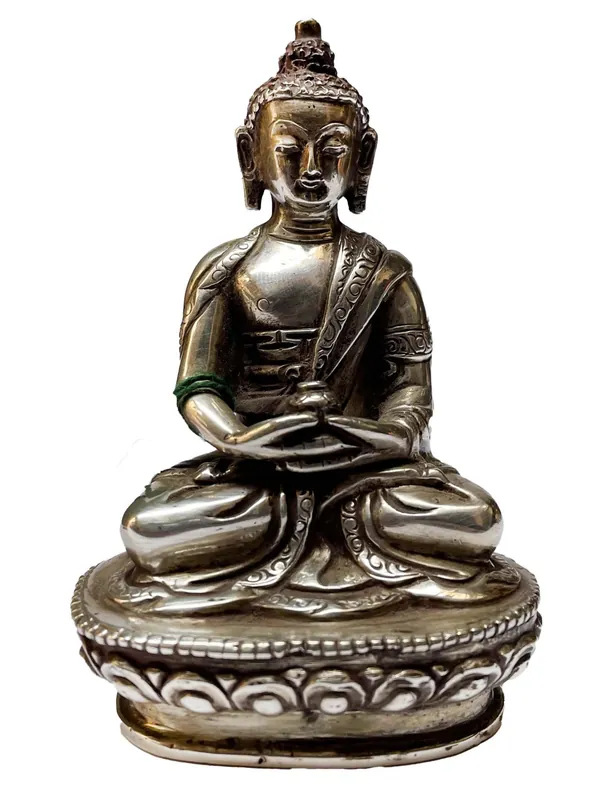 Statue bouddhiste d’Amitabha Bouddha – Argent sterling