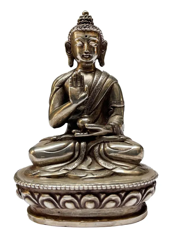 Statue du Bouddha Amoghasiddhi – Argent Sterling