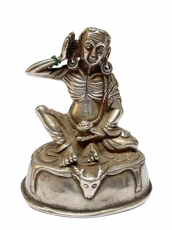 Statue en argent sterling de Milarepa