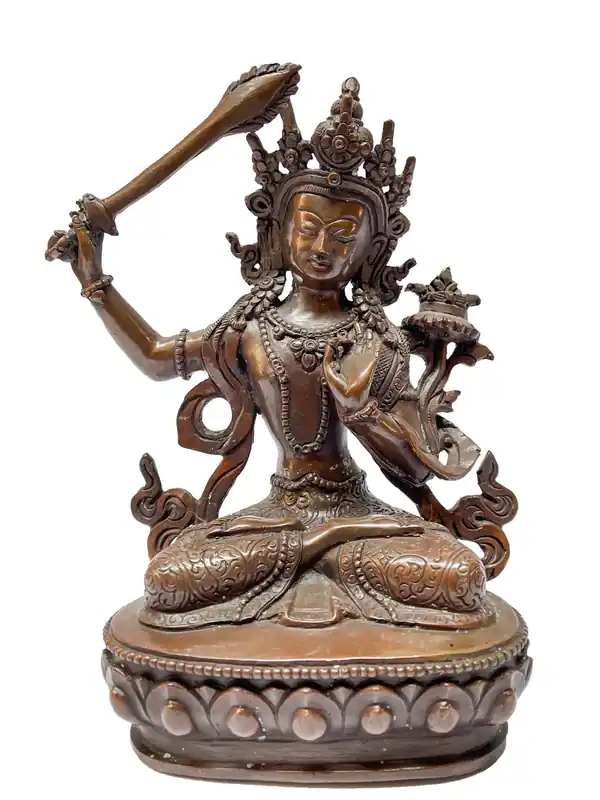 Statue en bronze de Manjushri