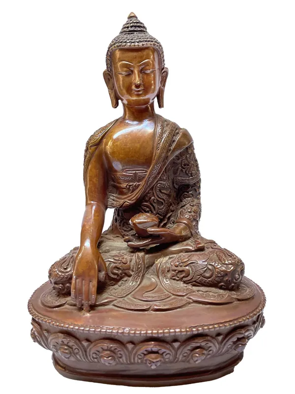 Statue artisanale rituelle de Shakyamuni Bouddha