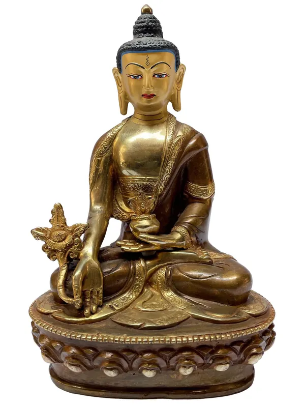Statue du Bouddha de la Médecine – Partiellement Dorée