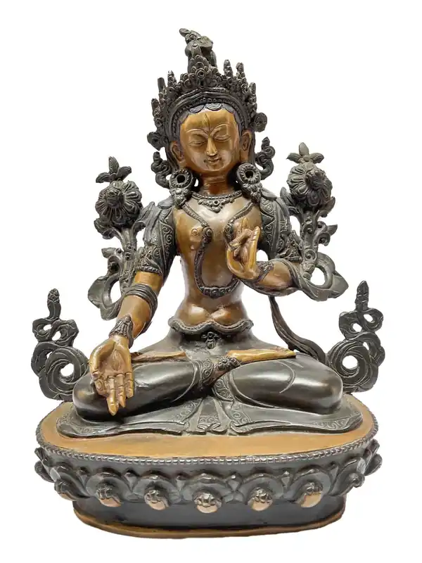 Statue tibétaine de Tara Blanche – Cuivre