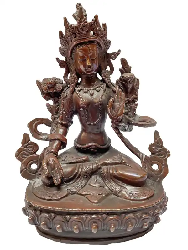 Statue traditionnelle de la déesse Tara Blanche