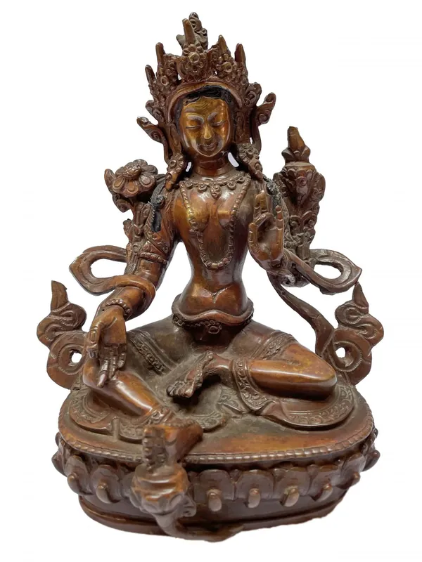 Statue de Green Tara en tibétain