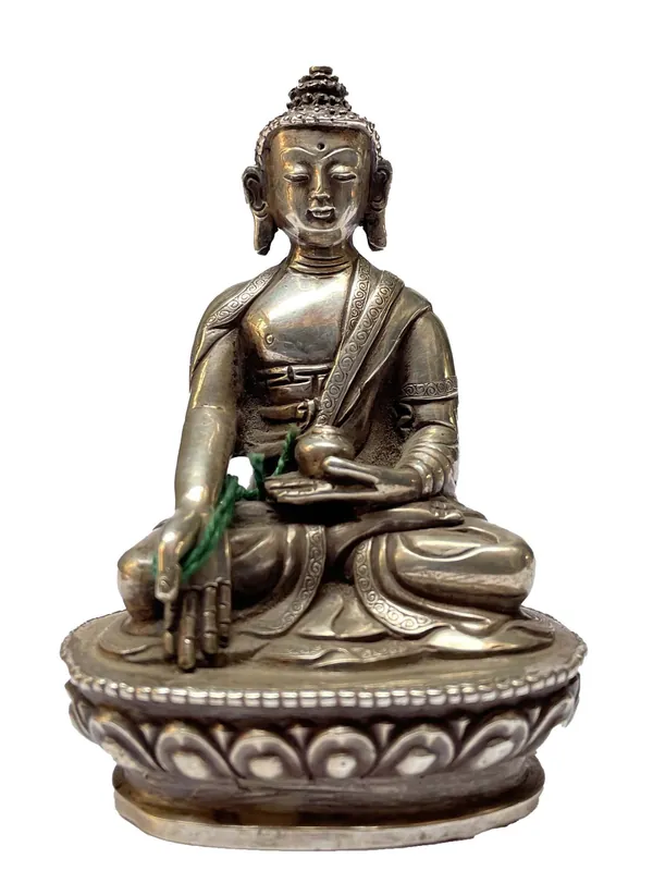 Statue du Bouddha Ratnasambhava – Argent Sterling