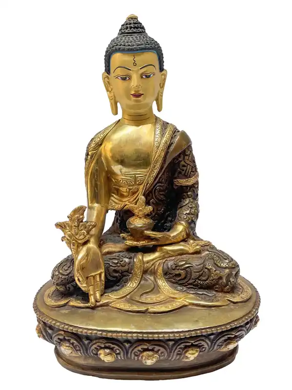 Statue tibétaine du Bouddha de Médecine