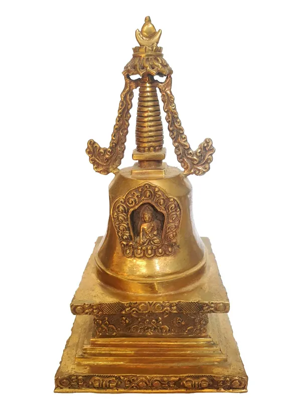Stupa bouddhiste de 22 cm