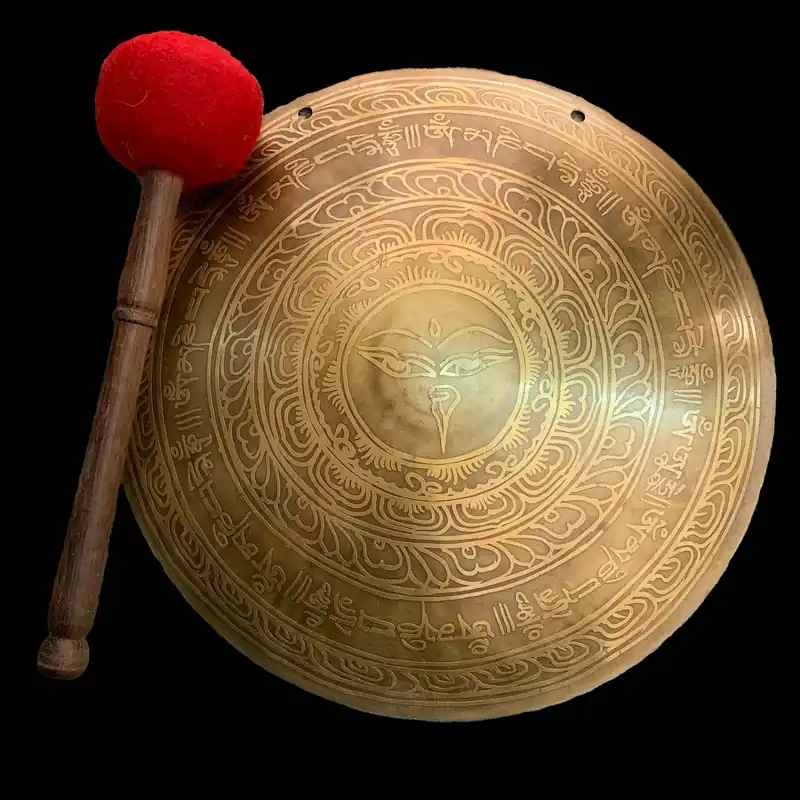 Gong sculpté à l’Œil de Bouddha