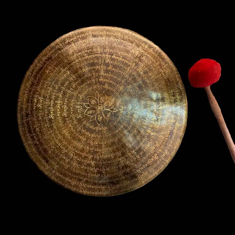 Gong de Mantra sculpté à la main