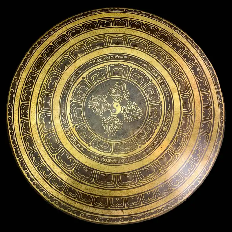 Gong Bell sculpté Yin Yang