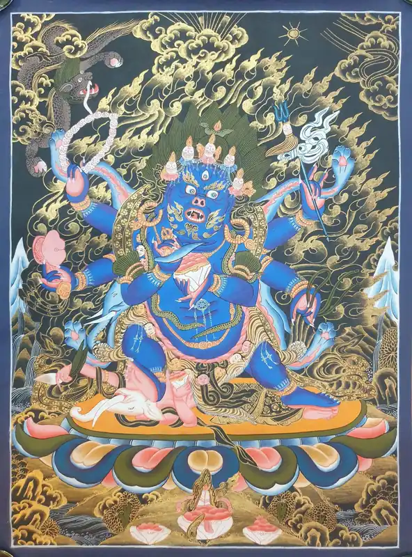 Thangka bouddhiste de Mahakala
