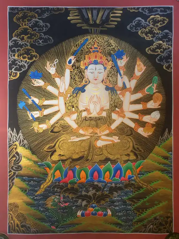 Peinture bouddhiste de Cundi