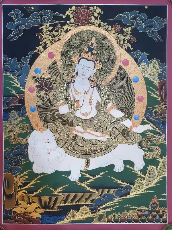 Art tibétain de Samantabhadra en thangka