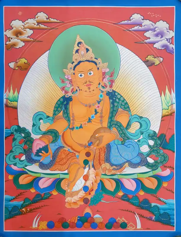 Thangka traditionnelle de l’art de Dzambala