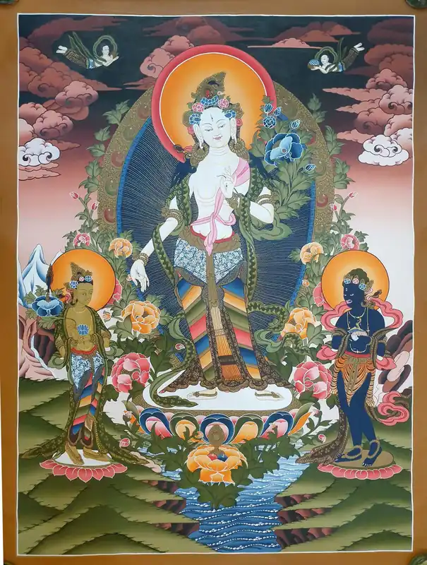 Peinture de la Tara Blanche debout