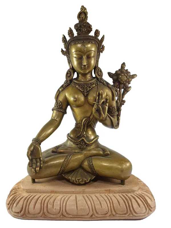Statue rituelle de la déesse Tara Blanche