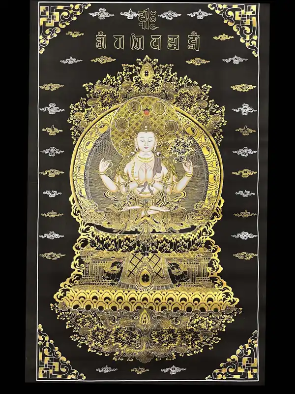 Art du Thangka d’Avalokiteshvara