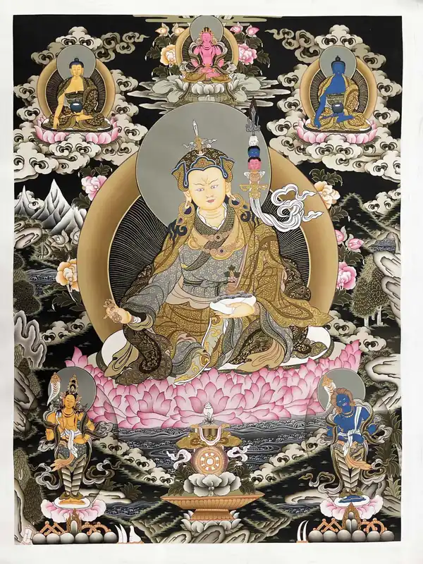 Padmasambhava avec Vajrasattva Thangka