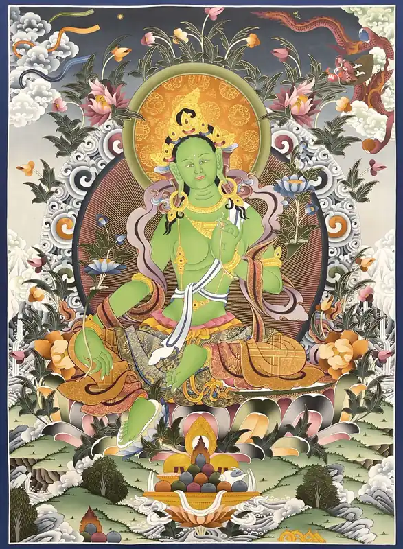 Peinture de Green Tara