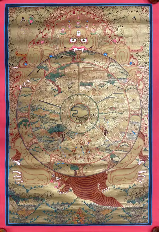 Roue de la Vie – Art Thangka Tibétain