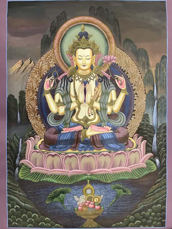 Thangka bouddhiste de Chenrezig