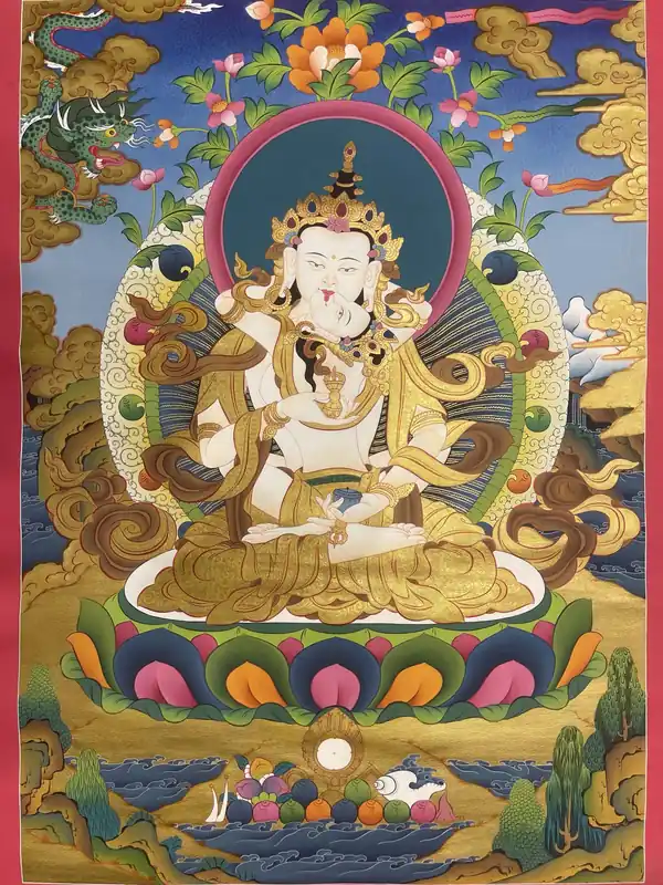 Thangka peint à la main de Vajrasattva