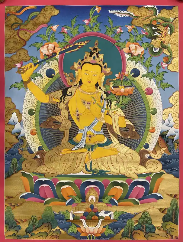 Art du Thangka de Manjushri