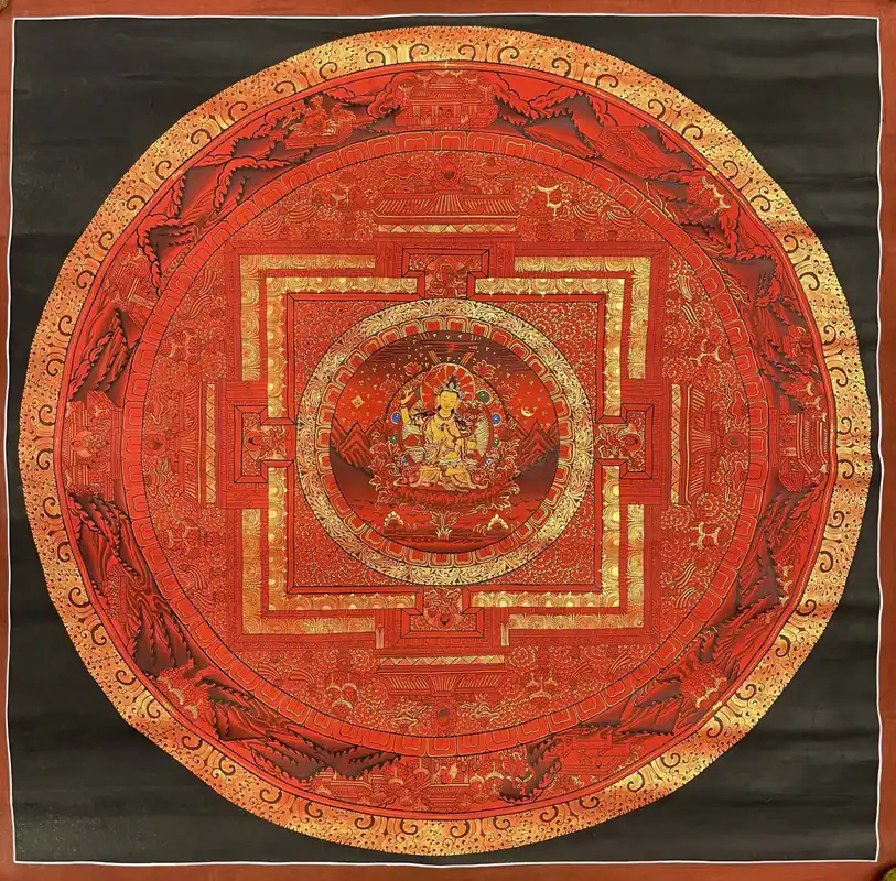 Art du Mandala Bouddhiste de Manjushri