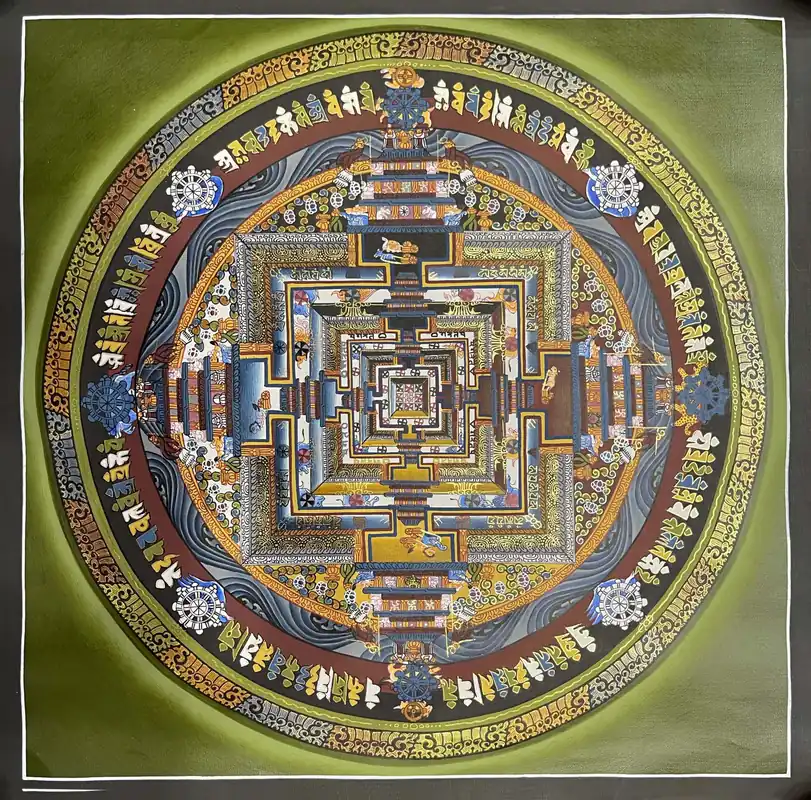 Mandala fait main du Kalachakra tibétain