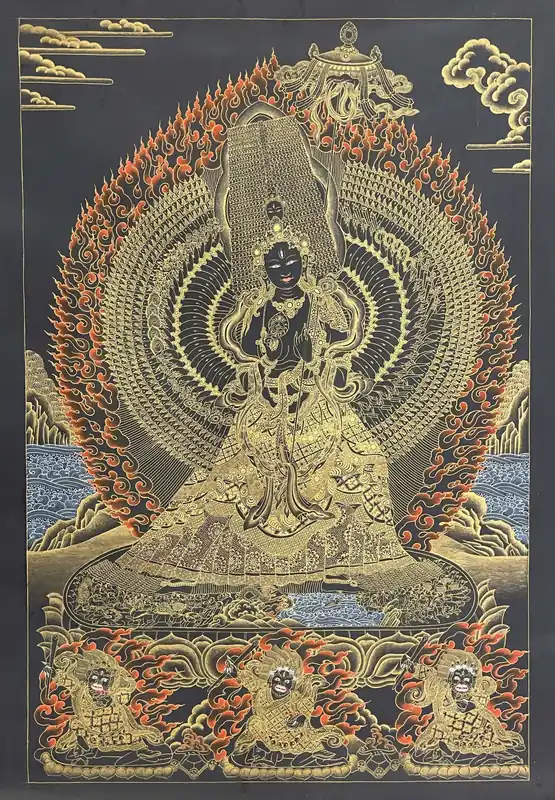 Sahasrabhuja Avalokiteshvara avec Vajrapani Art