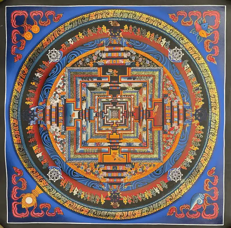 Mandala artisanal de l’art tibétain du Kalachakra