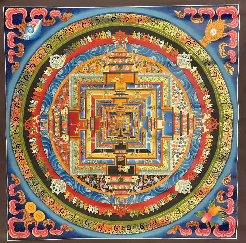 Art mandala Kalachakra fait main