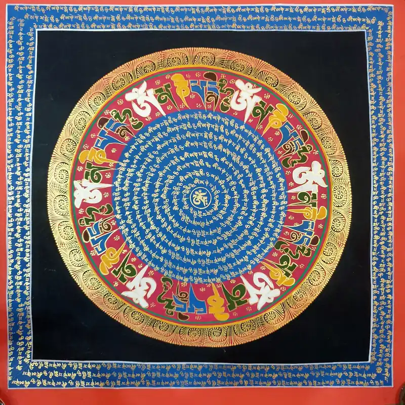 Om Mani Padme Hum Mandala Art