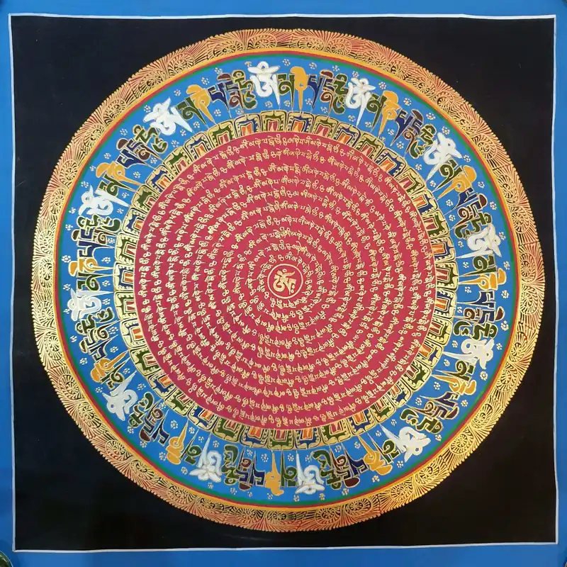 Om Mani Padme Hum Rituel Mantra Mandala