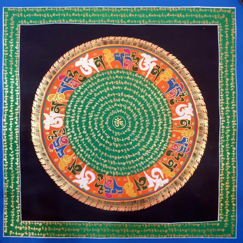 Om Mani Padme Hum Mandala de Mantra Bouddhiste