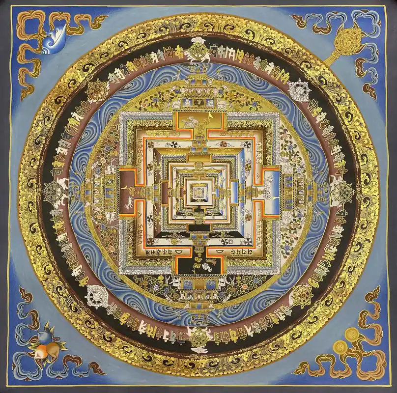 Thangka Mandala Kalachakra fait main