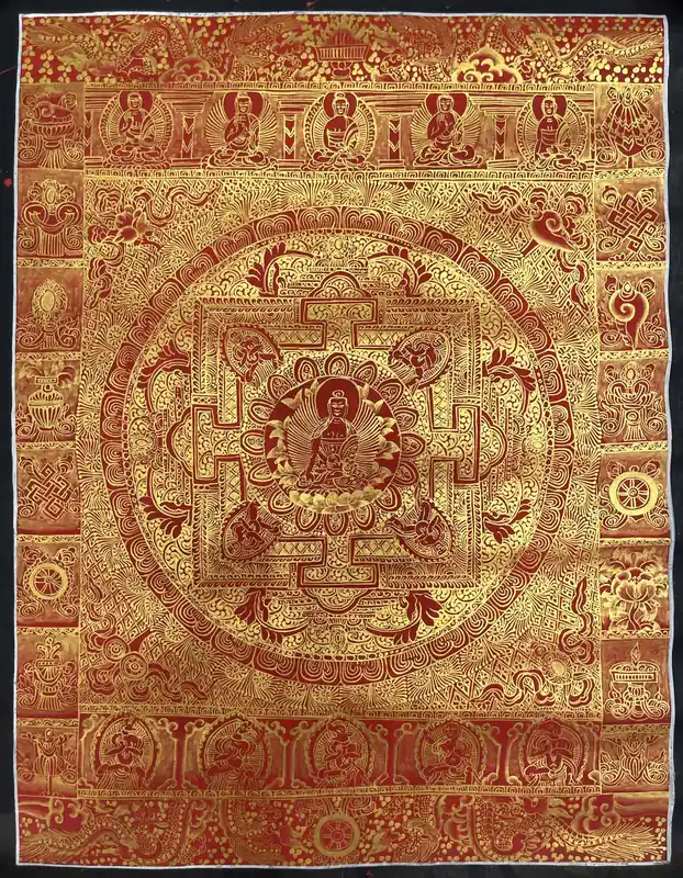 Art du Mandala Thangka du Bouddha