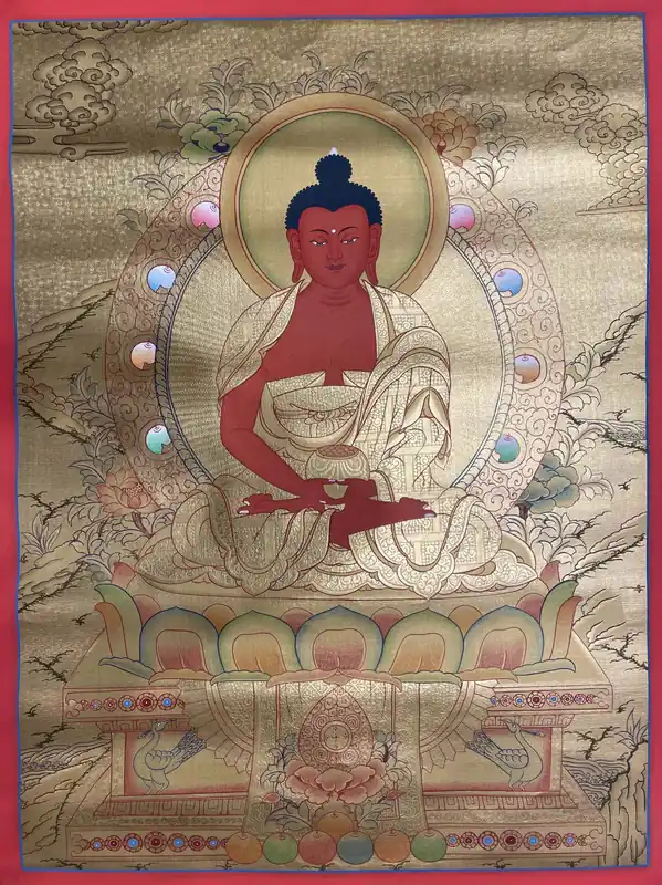Art bouddhiste Thangka d’Amitabha