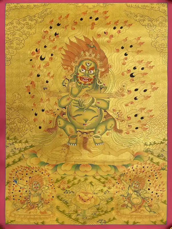 Mahakala with Vajrapani Thangka