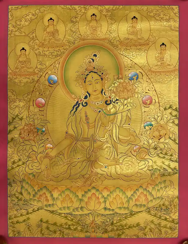 Art traditionnel de la Déesse Blanche Tara