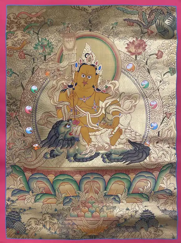 Rituel de Dzambala dans l’art du Thangka