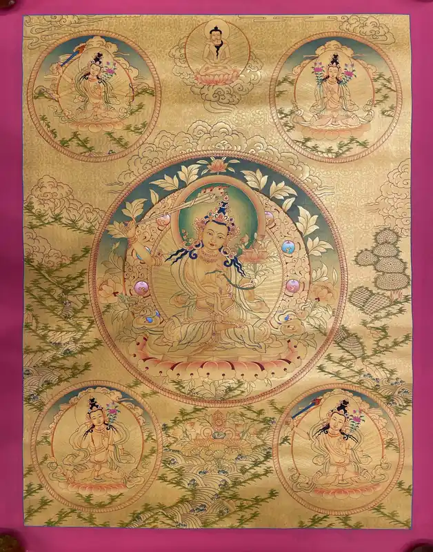 5 Thangka de Manjushri