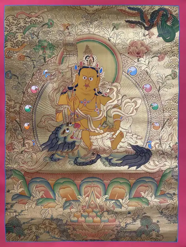 Art bouddhiste Thangka de Dzambala