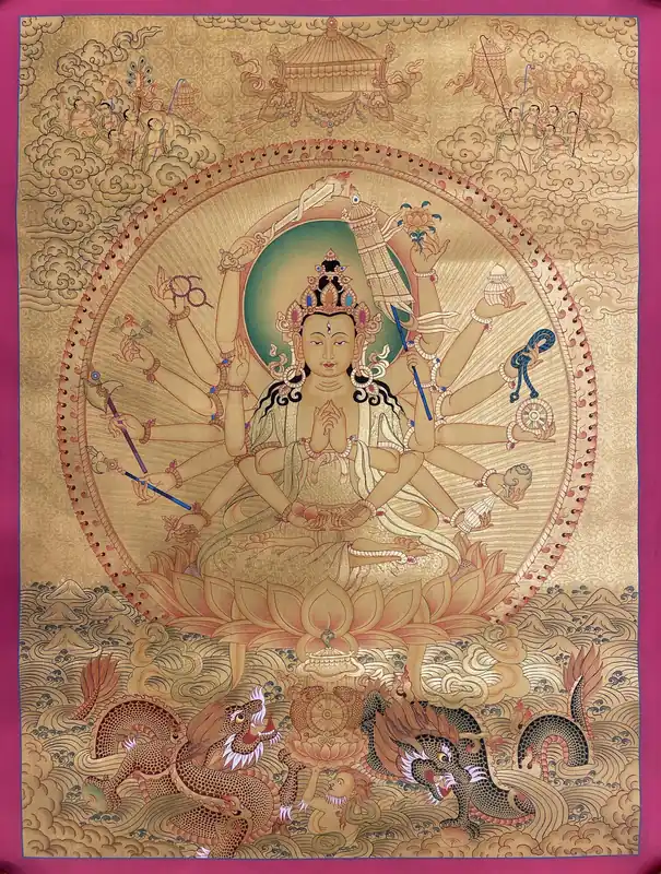 Thangka bouddhiste de Cundi