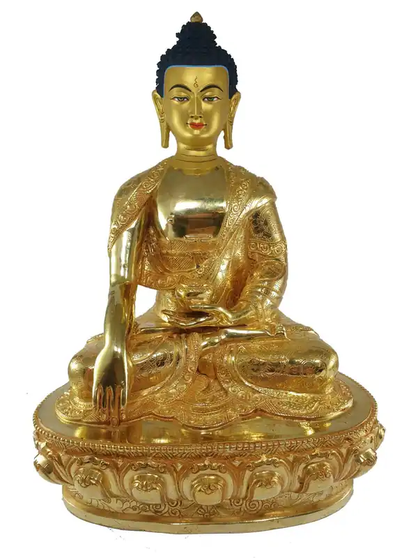 Statue tibétaine de Shakyamuni Bouddha