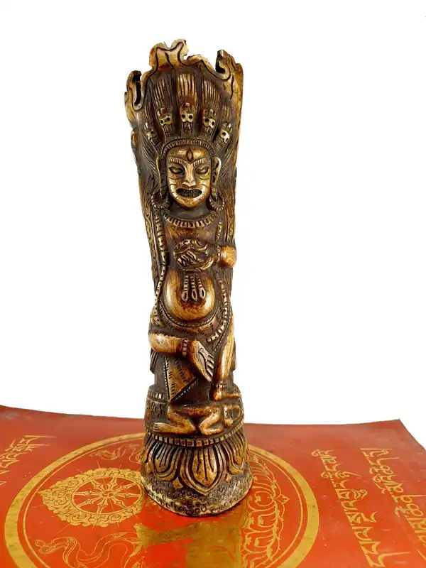 Sceau tibétain Dorje avec Vajravarahi sculptée