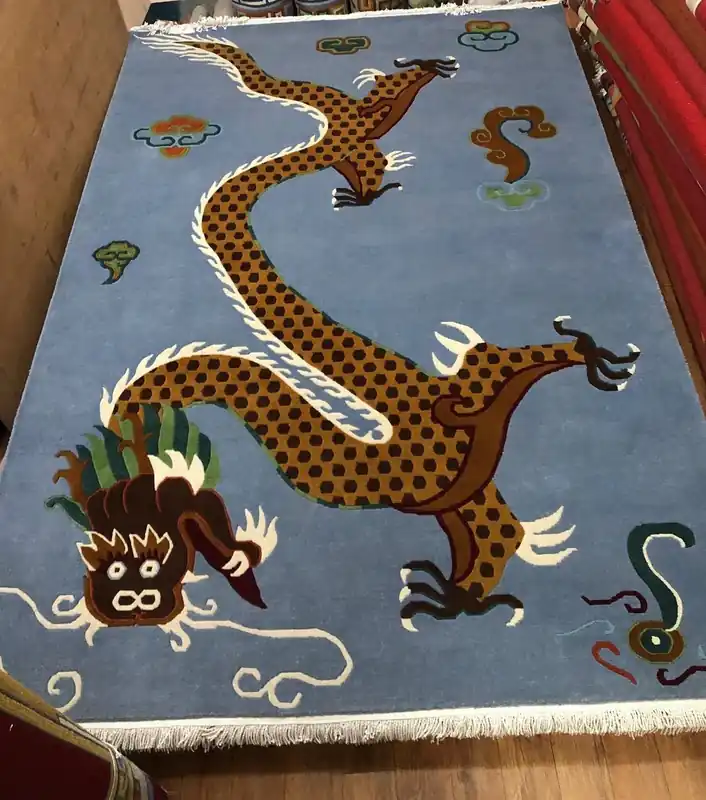 Tapis tibétain de 6*9 pieds avec dragon